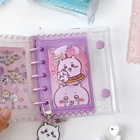M5 5Holes Candy Collorful Binder Pockets Binder Zipper Folders Notebook Binder Waterproof Pvc Leaf Document Filing Bag 4