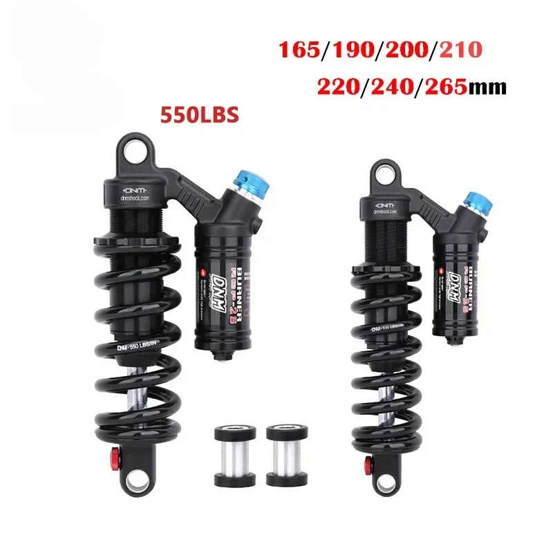 RCP2S Mountain Bike Rear Shock Absorber165mm/190mm/200/210/220/240mm  550LBS Spring Soft Tail For AM/FR/DH/MTB Bicycle Shock