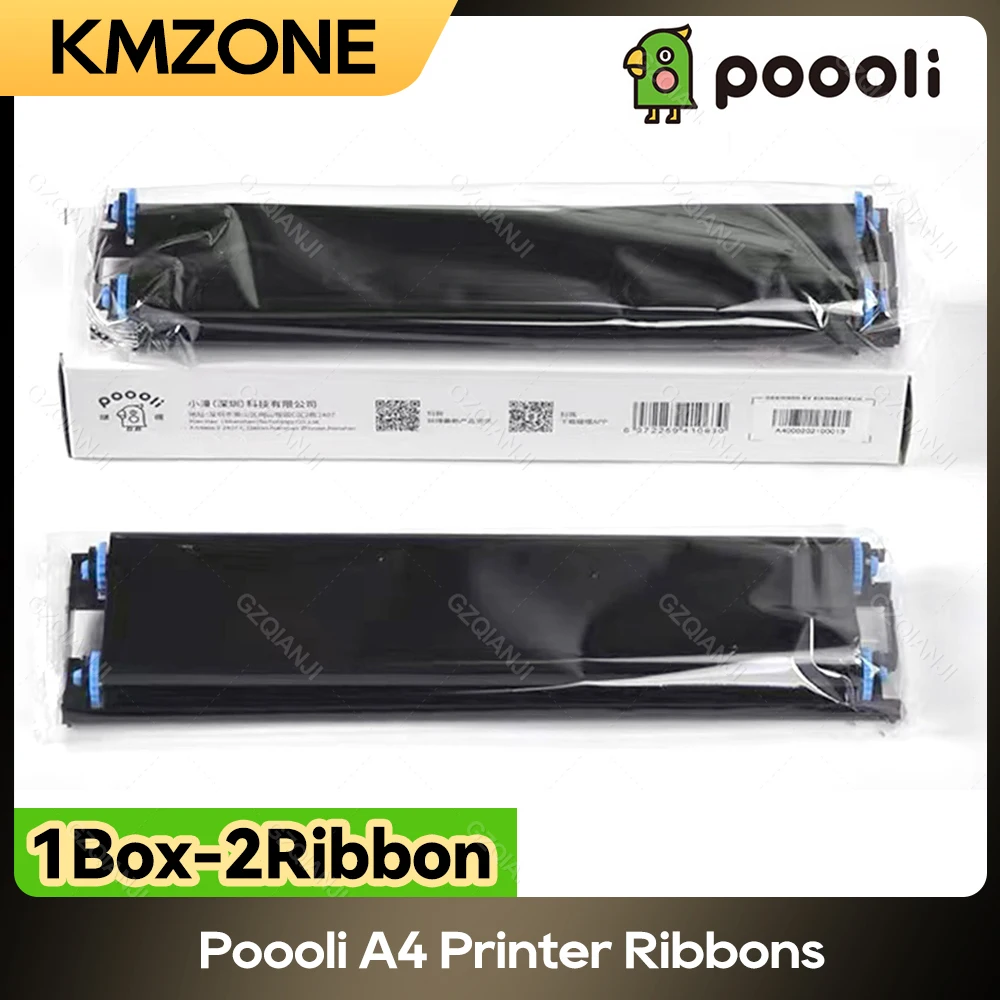 Poooli A4 Portable Printer Ribbon Print A40 Normal Paper 2/4/10 pcs 300dpi Wireless Bluetooth-compatible Printer Ribbons