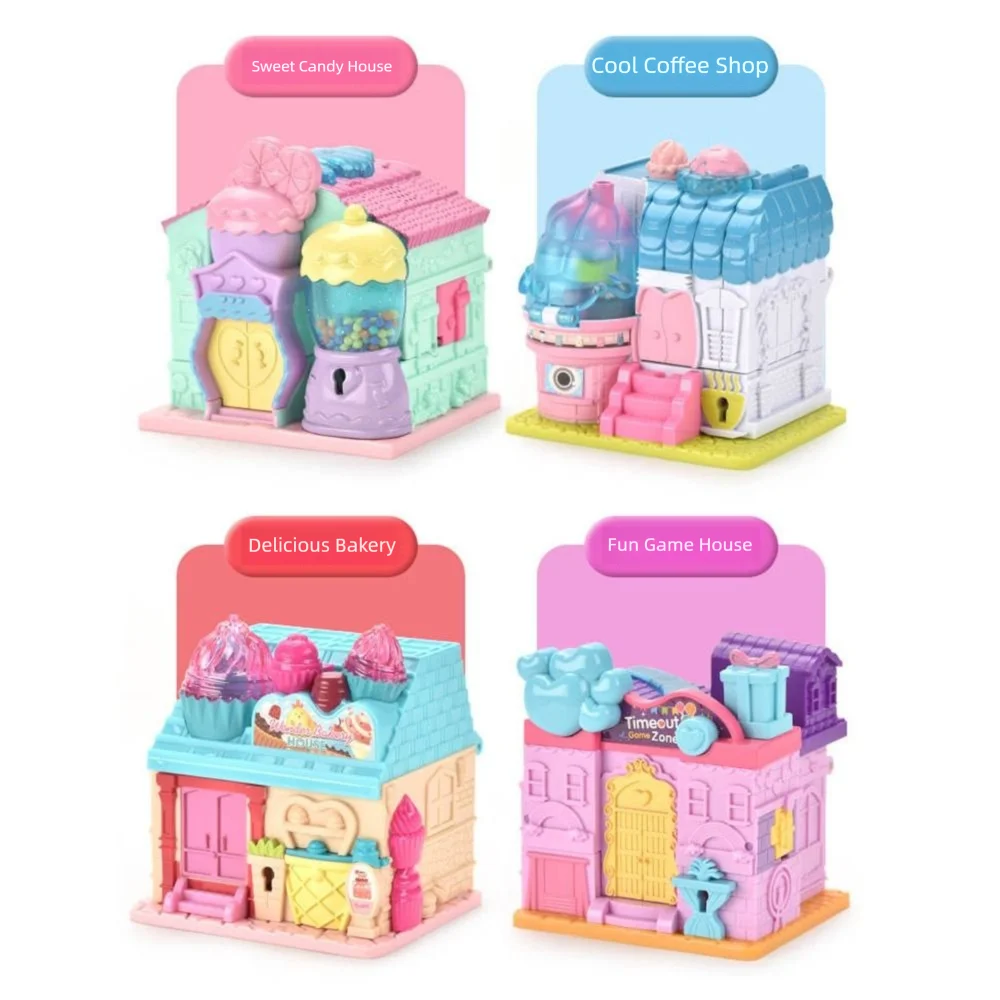 Maison de jeu de Simulation créative, jouets, maisons 3D extensibles avec meubles, modèle de Villa Miniature de Cosplay interactif