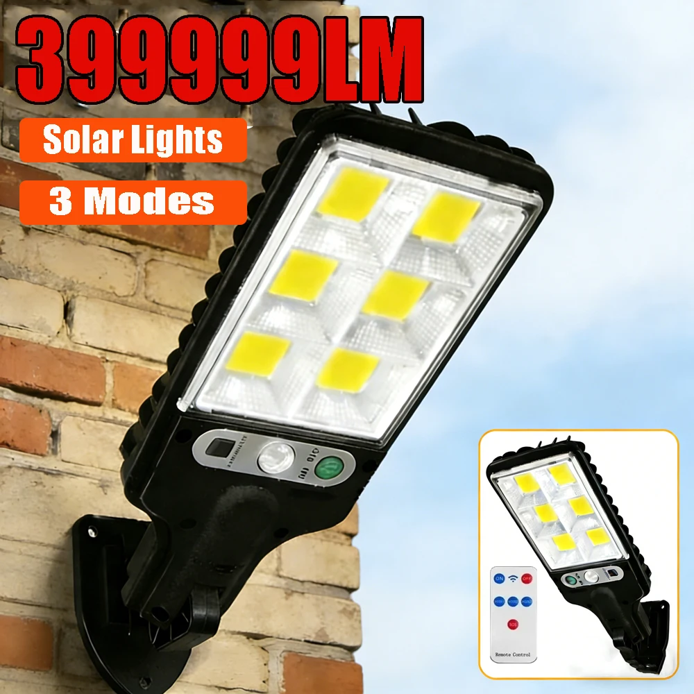 

LED COB Outdoor Solar Lights Motion Sensor Solar Lamp 3 Modes IP65 Waterproof Wall Lighting for Patio Garden Fence Street Light