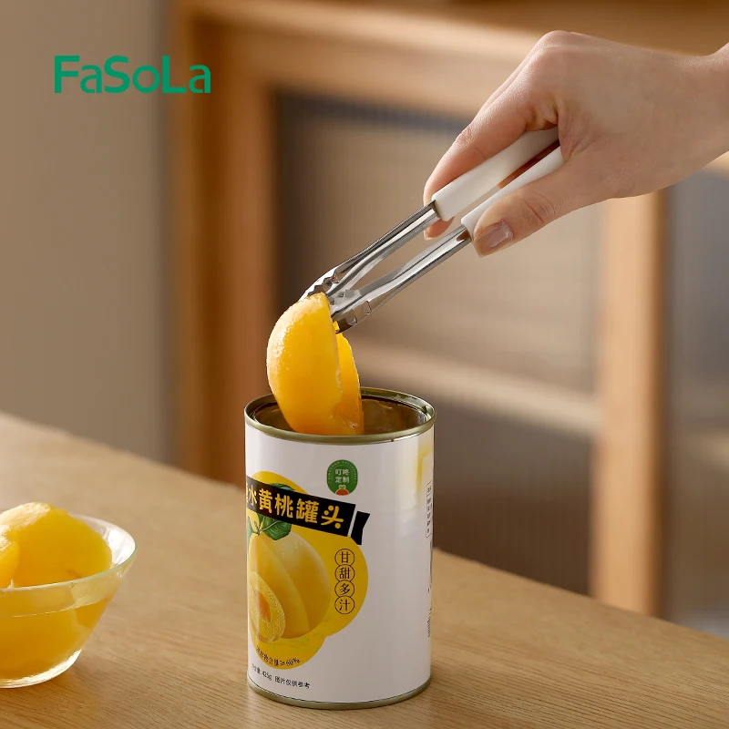 FaSoLa Stainless Steel Ice Tongs Drink Ice Cube Clamp Bread Clamp Food Tweezers Fruit Clamp Barbecue Meat Clamp