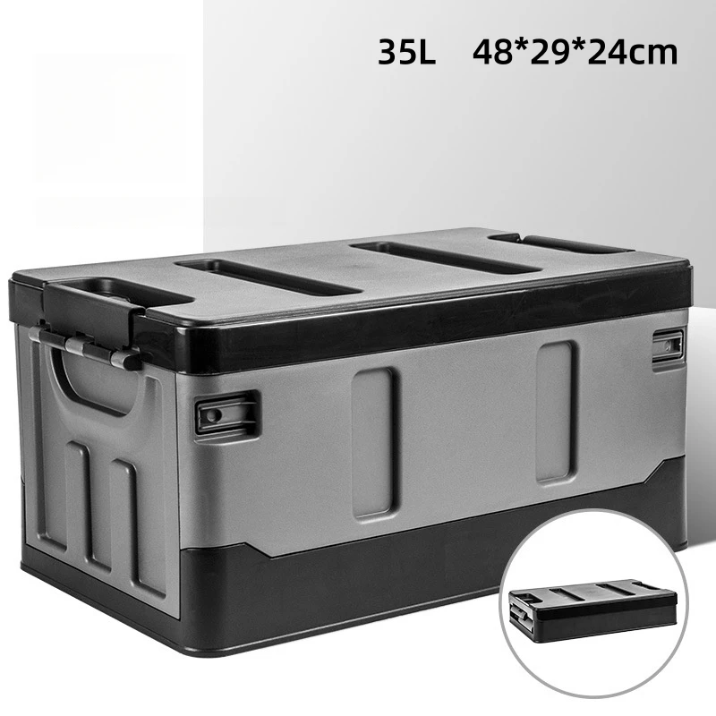 Outdoor Camping Storage Box Multifunctional Folding Storage Box Thickened Folding Storage Box Car Trunk Sorting Box New