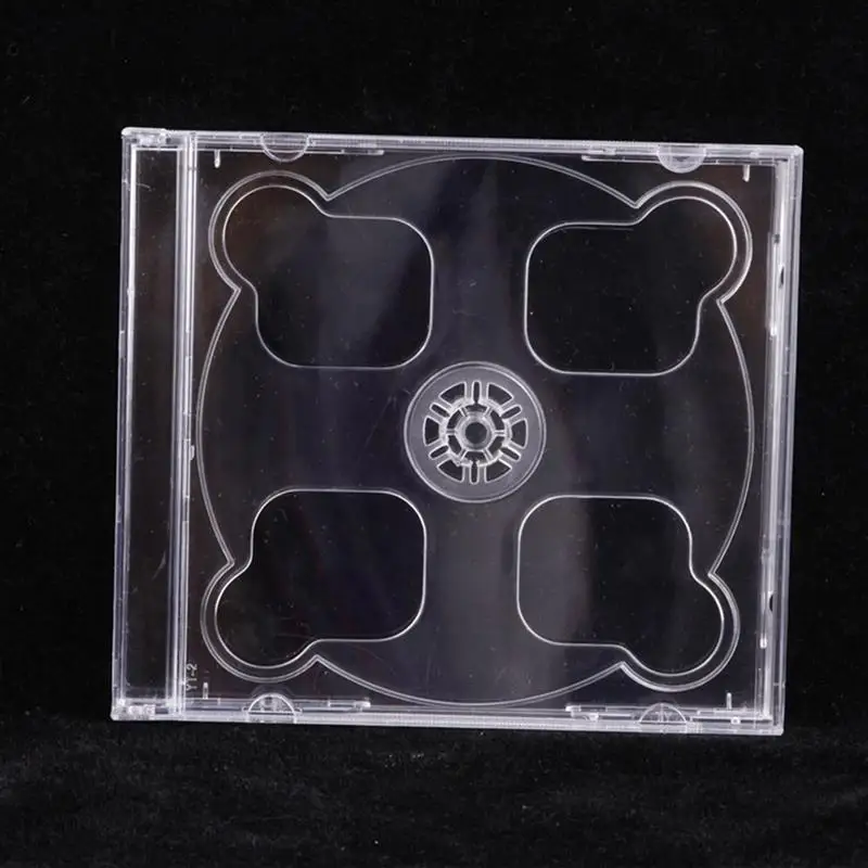 1PCS Square Transparent CD Box Empty CD Case PP Plastic Milky Transparent CD Case CD Case Capacity 2 Discs 16A