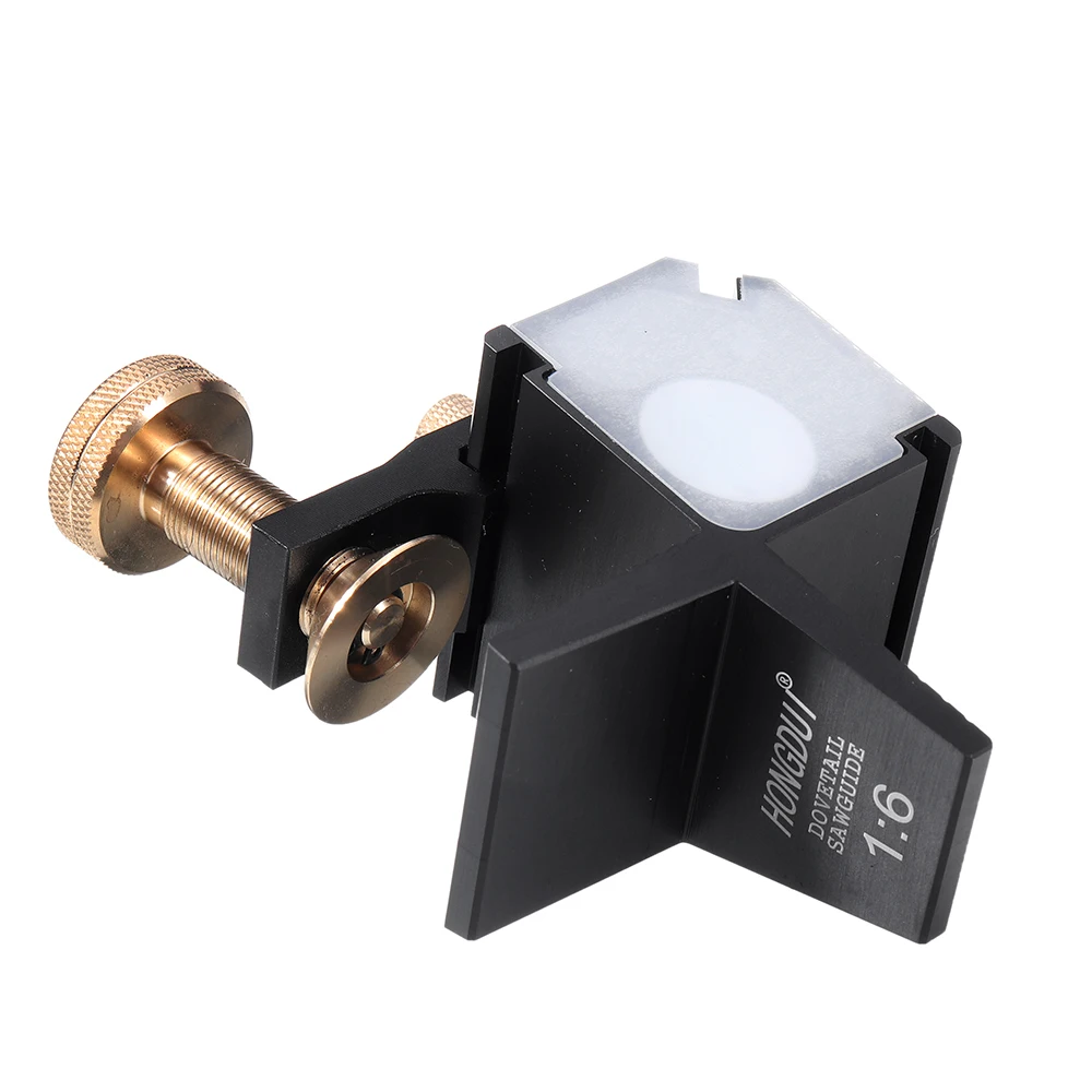 HONGDUI Aluminum Alloy 1:4 1:6 1:7 1:8 90° Dovetail Saw Guide Magnetic Joinery Cutting Guide Angle Saw Guide Woodworking Tool
