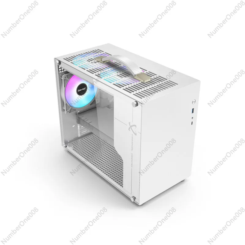 

Портативный корпус X100 MATX/ITX для игрового компьютера с прозрачной боковой панелью, компактный, миниатюрный