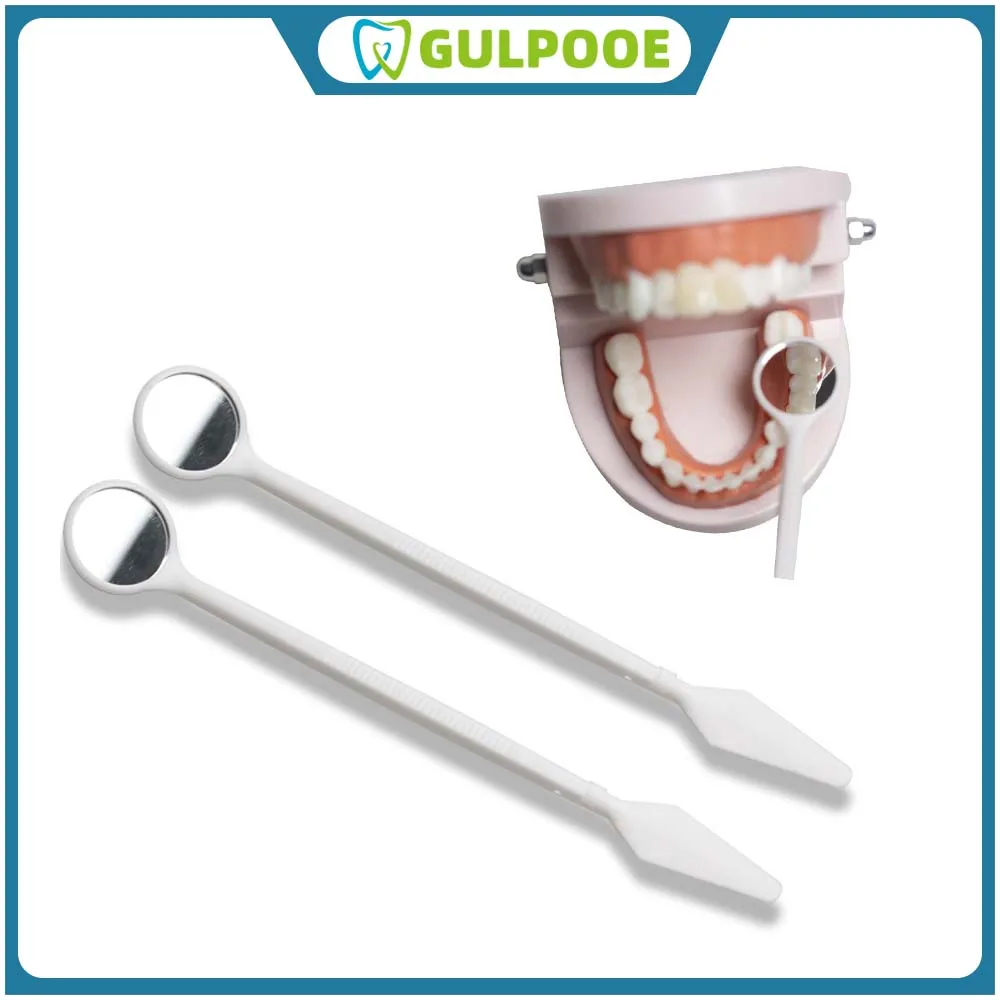 

GULPOOE1Pcs/Bag Disposable Dental Mouth Mirror Anti-Fog Oral Exam Reflector Checking Teeth Whitening Reflector Mirror Instrument