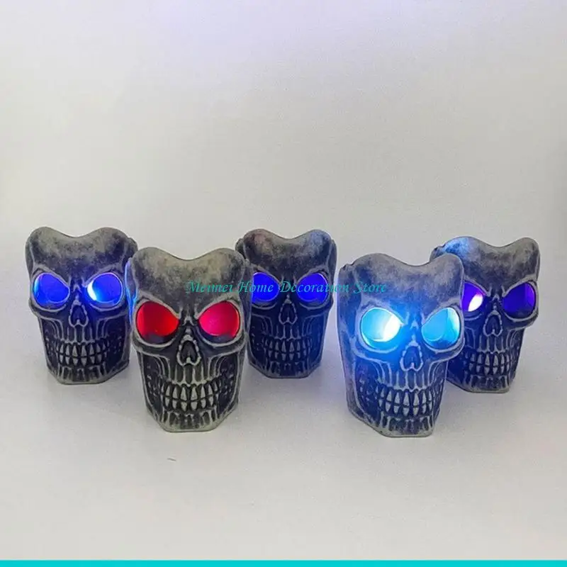 H7BF 12PCS Halloween Skull Head LED LED LID LIGHT LIGHT LIGH