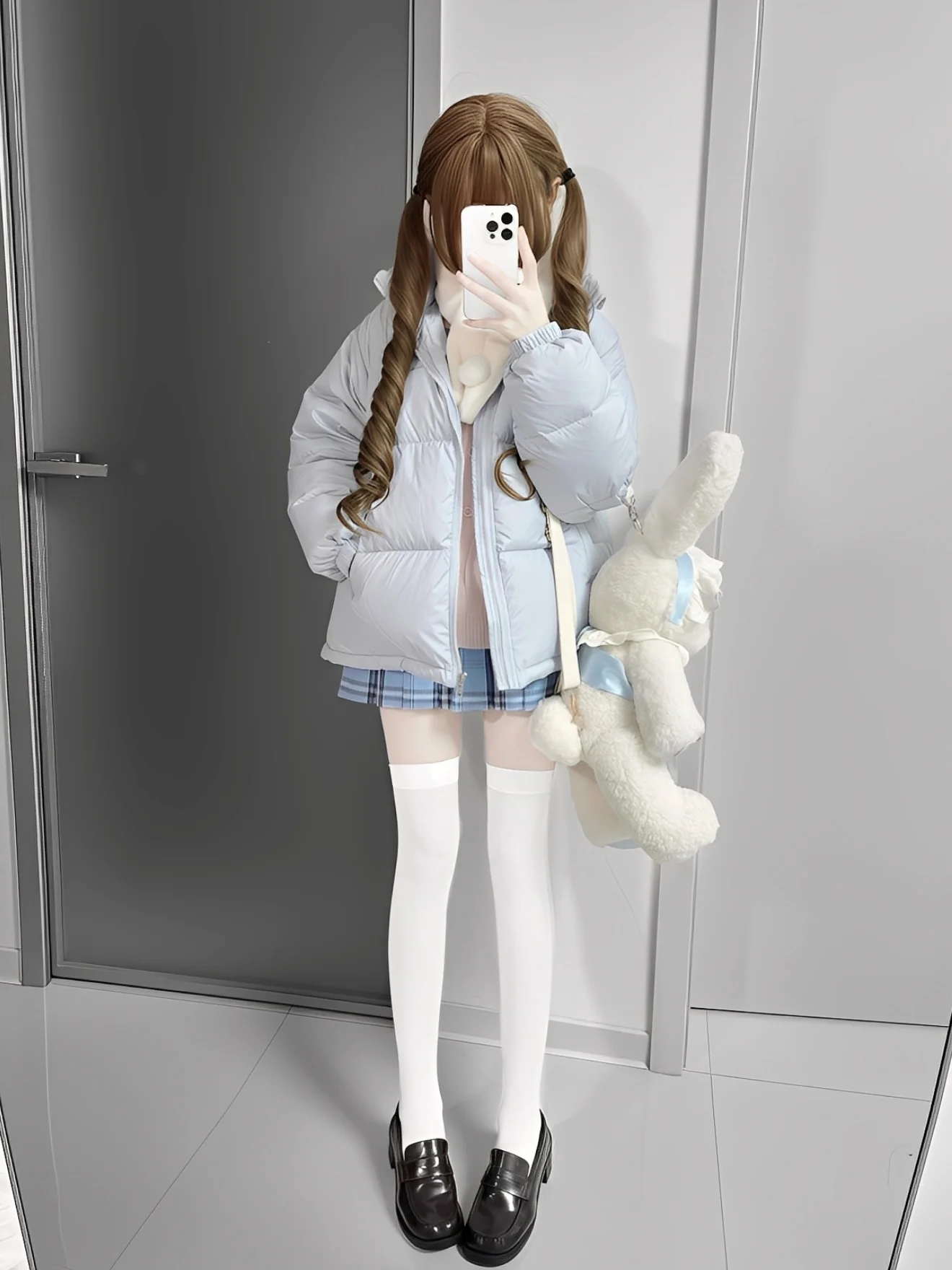 

Зимнее хлопковое женское пальто свободного покроя на пуху, милое японское модное пальто с капюшоном на молнии, длинное свечение