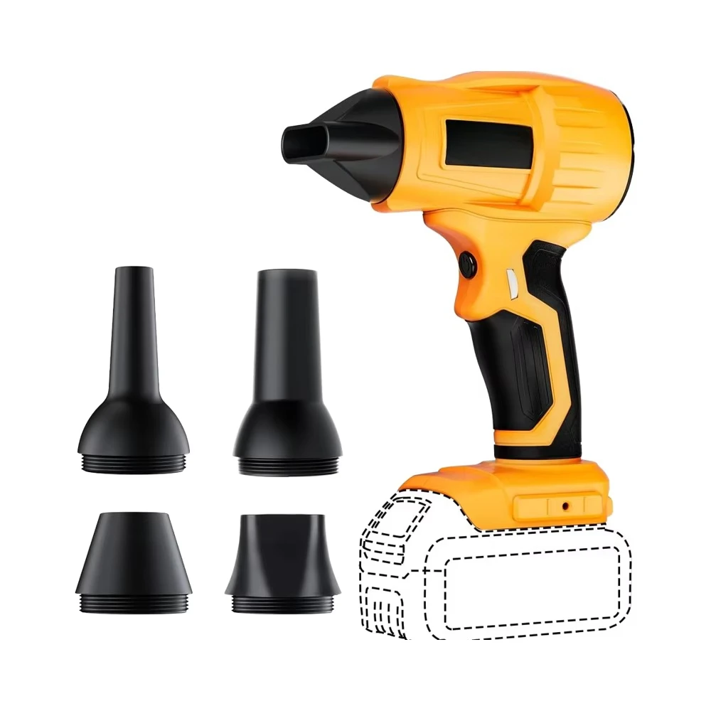 Leaf Blower Cordless Compatible with     20V Max Battery, Turbo Jet Blower 350W 96000RPM 90 MPH Adjustable