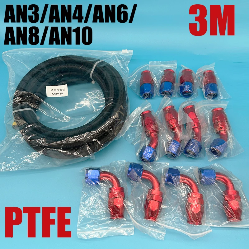 

3M AN3 AN4 AN6 AN8 AN10 E85 Нейлоновый топливный шланг из ПТФЭ Масло Газовый радиатор Линия Трубка 4x0 ° 4x45 ° 4x90 ° Переходник поворотных фитингов для шлангов