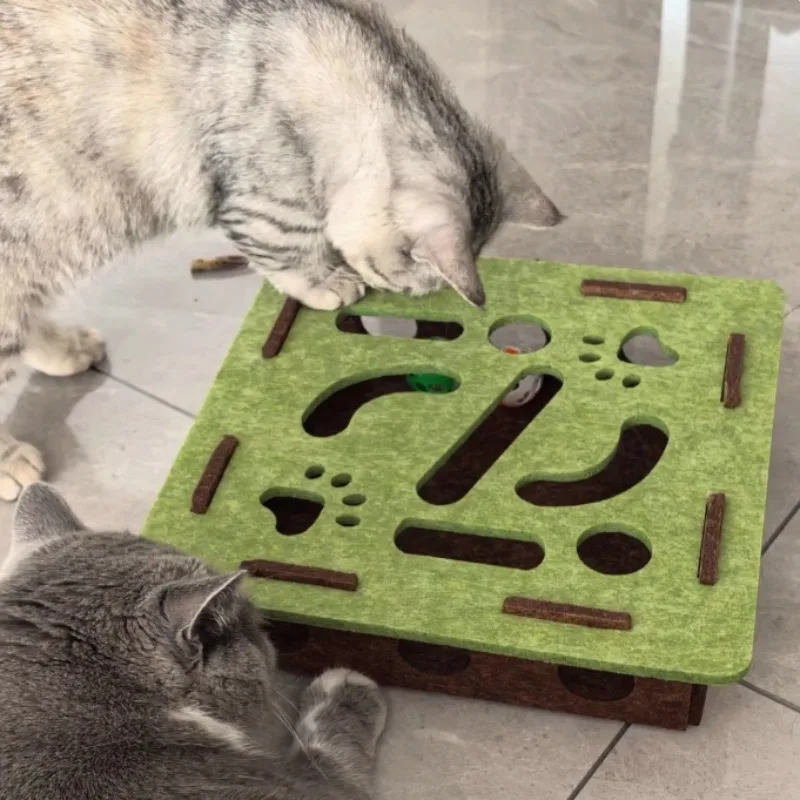 Image of Interaktive Katzen-Puzzlespielzeuge - Geistige Stimulations-Labyrinthbox & Sensorische Spiele für Hauskatzen | Lustiger Denkspiel für Intelligente Katzen