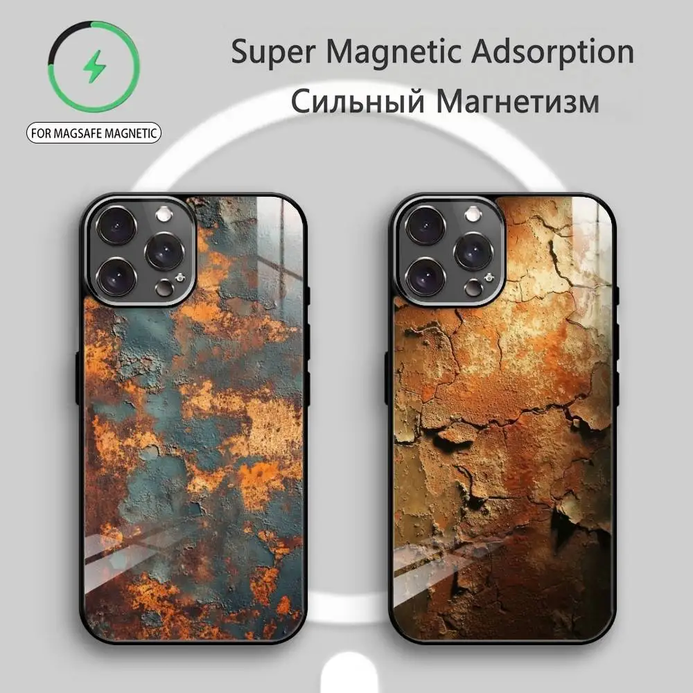 

G-Grunge T-Texture R-Rusty Phone Case For iPhone17,16,15,14,13,12,11 Plus,Pro Max Magnetic For Magsafe Wireless Charging