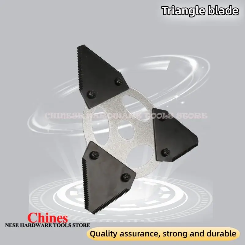 

New Double-Sided Thickened Lawn Mower Blade - Quenching Treatment Serrated Triangular Blade for Brush Cutter & Lawn Mower