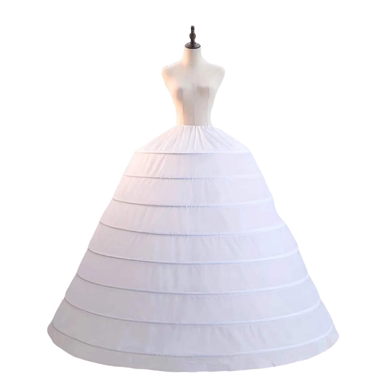 Women's 8 Hoops Super Puffy Petticoats Half Slip Skirt Floor Length Underskirt for Wedding Ball Quinceanera Dress