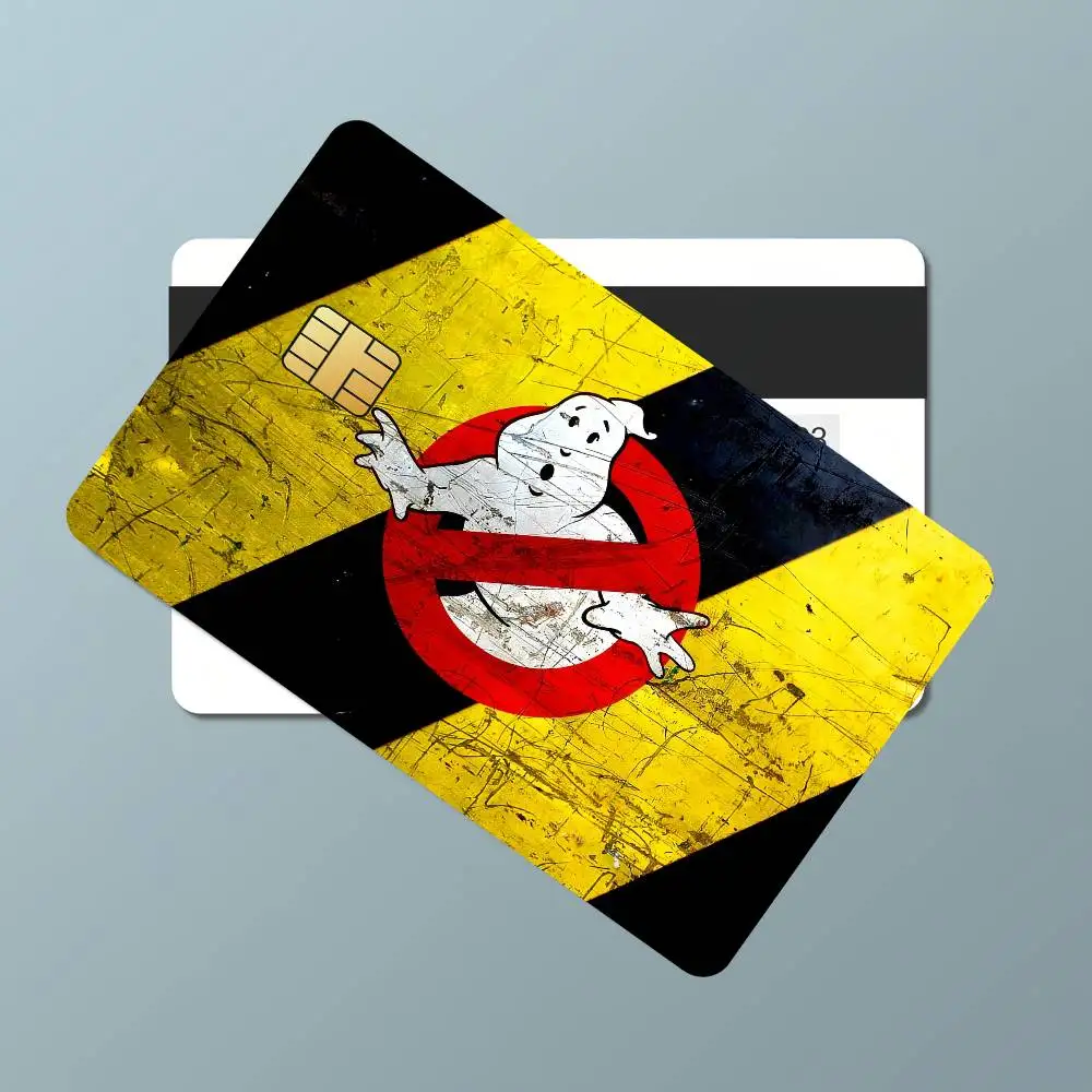E-Extreme G-Ghostbusters Movie Card Stickers Waterproof Film Skin Cover 4PCS Credit Debit Front Decoration Commuter Pass