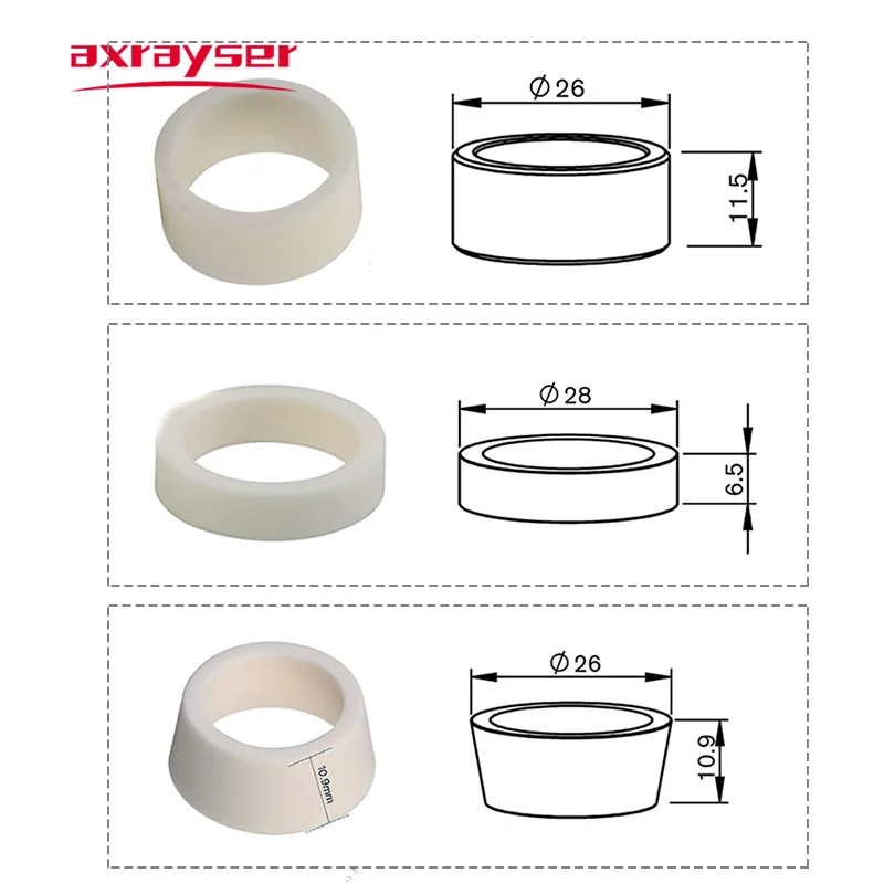 Laser Head Parts Protective Lenses Windows NK/HK Nozzles Ceramic Holder Ring for Fiber Cutting Machine OEM Consumables