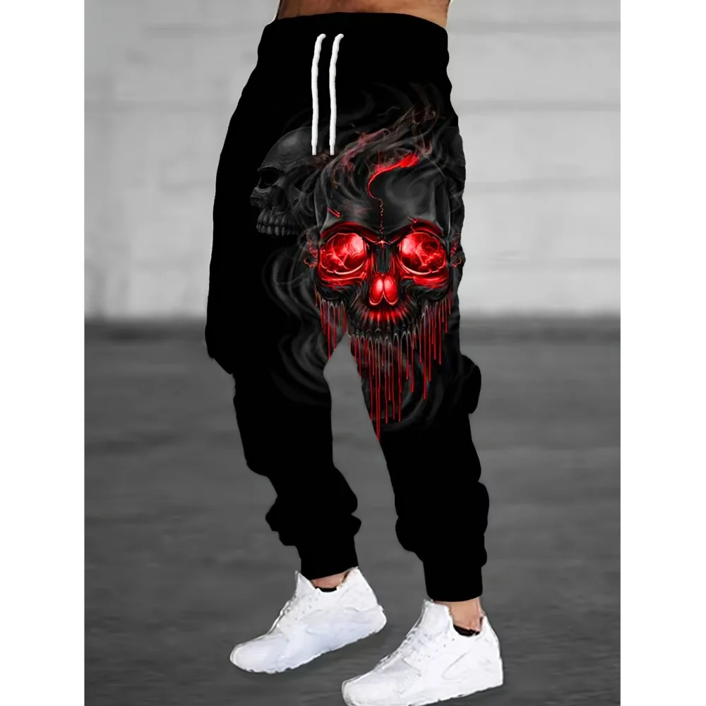 

Skull Printed 3D Print Men's Side Pockets Elastic Drawstring Sweatpants Joggers Pants Casual Trousers Outdoor Street Fall Winter