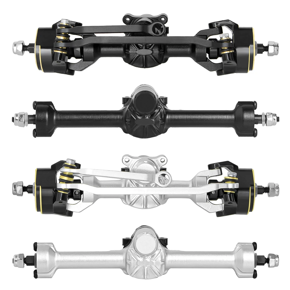 Applicable to Axial SCX30: Aluminum Alloy Front and Rear Axle, Brass Steering Cups, Brass Counterweights, CVD + 3mm.