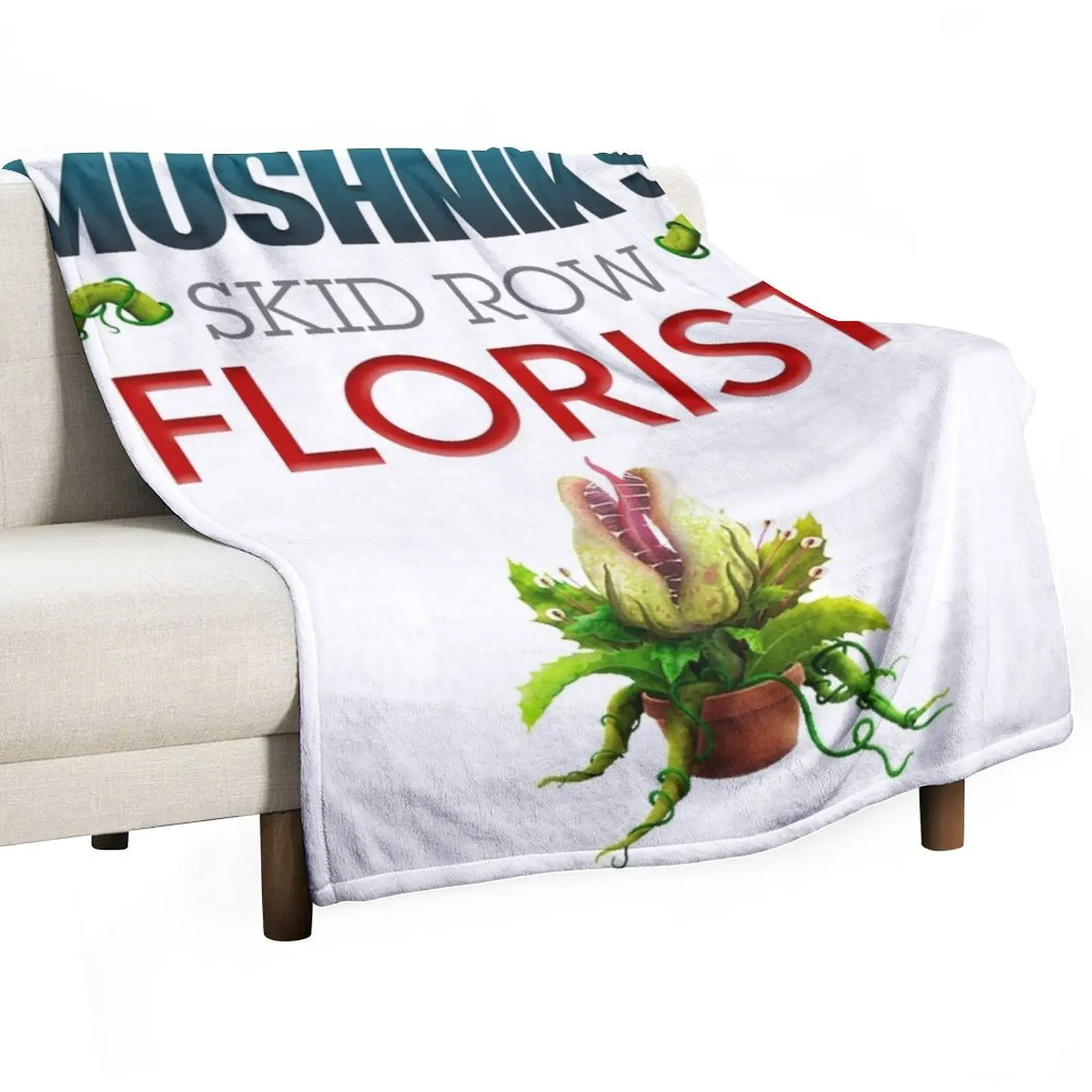 Mushnik's Skid Row Florist Throw Blanket Hair Plaid on the sofa Blankets