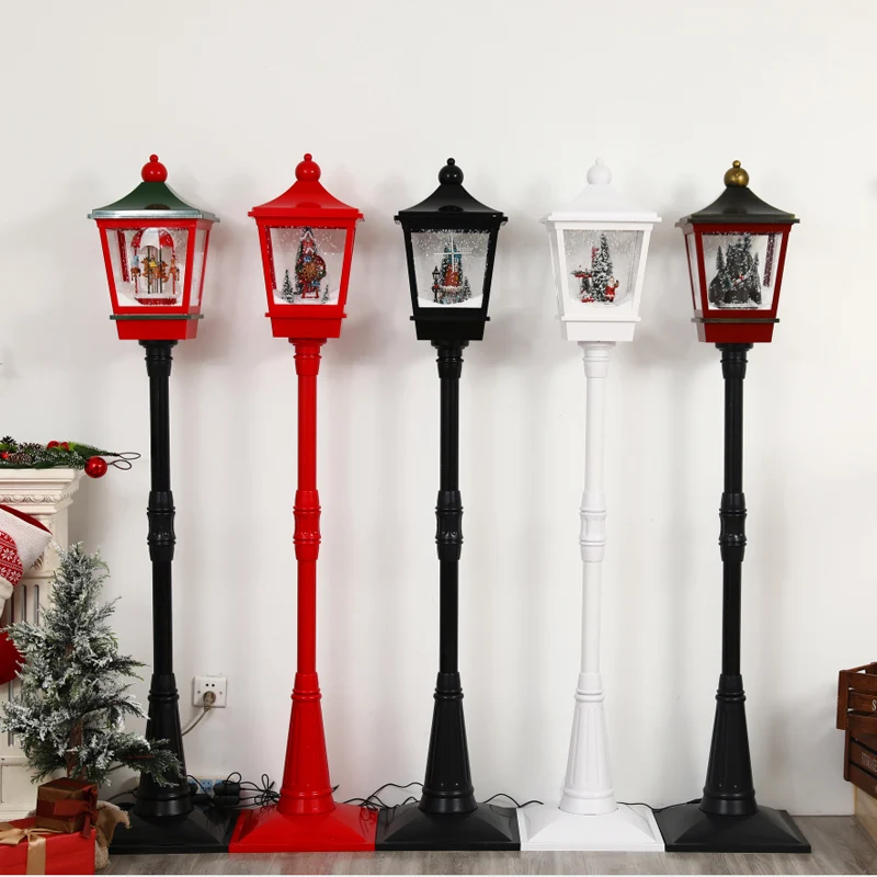 

Christmas electric snow music street light decoration ornament scene arrangement window shopping mall creative snow scene gift