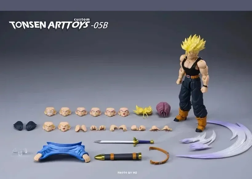 Second Edition Tonsenarttoys Tonsen Arttoys Kamione Dragon Ball Z Super Saiyan SSJ SSJ2 Trunks 05a 05b Action Figures Model Toys view 6