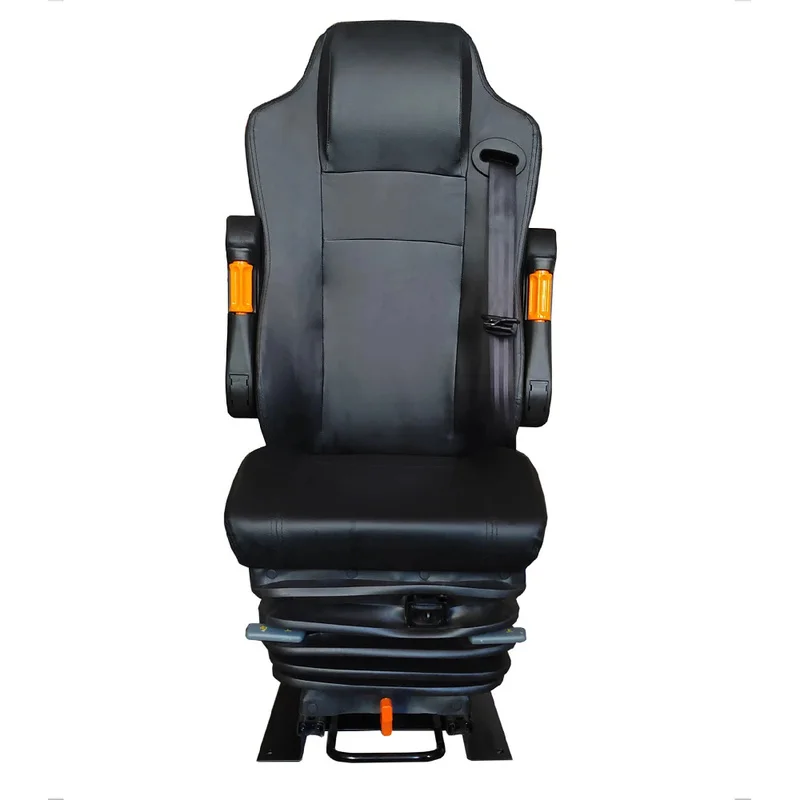 Air Suspension Driver Seat with Armrest Safety Belt Adjustable Backrest For Bus Truck RV Coach Engineering Vehicle