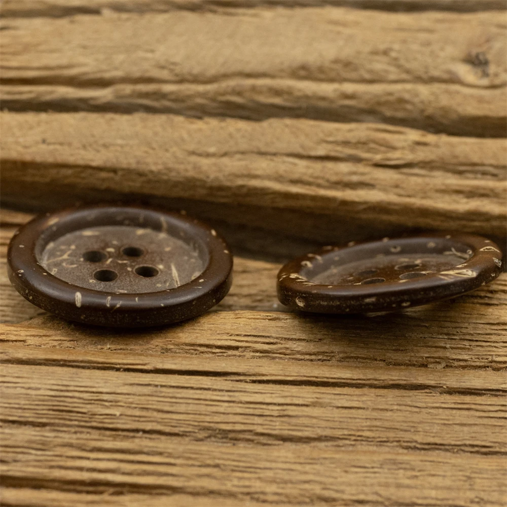 10 قطعة أزرار قذيفة جوز الهند الطبيعية خمر 11.5/15/20 مللي متر 4-Hole أزرار مستديرة لسترة القميص ، إكسسوارات الملابس الريفية #3