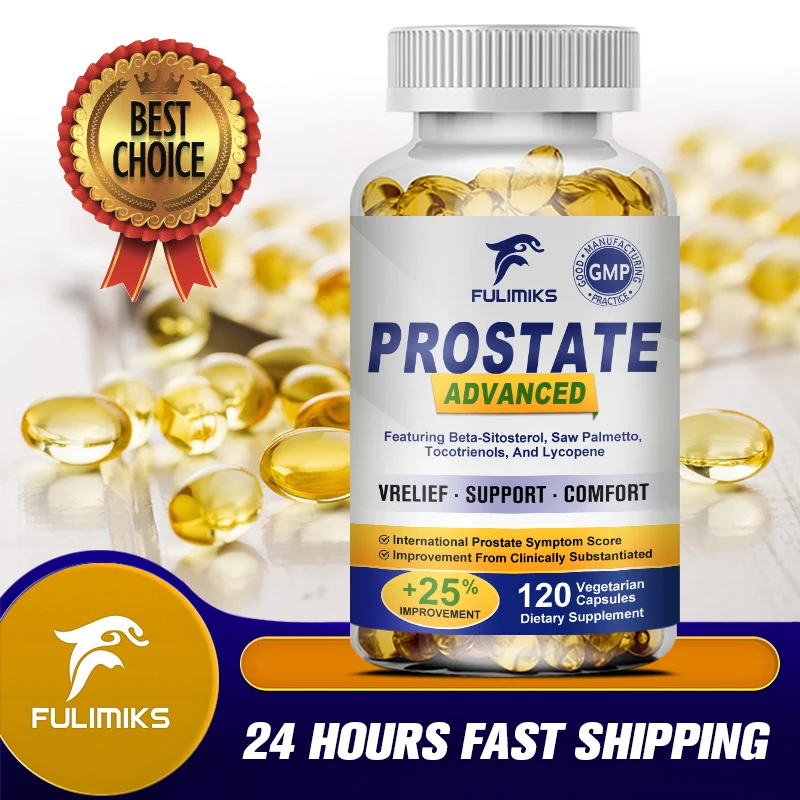 Prostate Advanced, Health Supplement for Men for Reducing Nighttime Bathroom Trips, Bladder & Urinary Relief, with Saw Palmetto