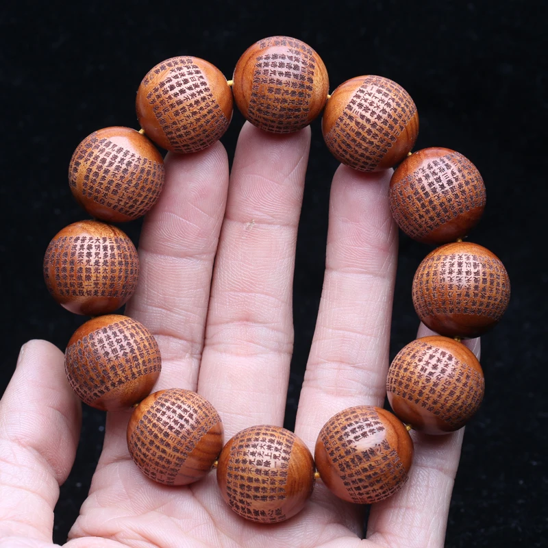 Tibetan Buddhist bracelet Men\'s 20mm solid wood rosary beads