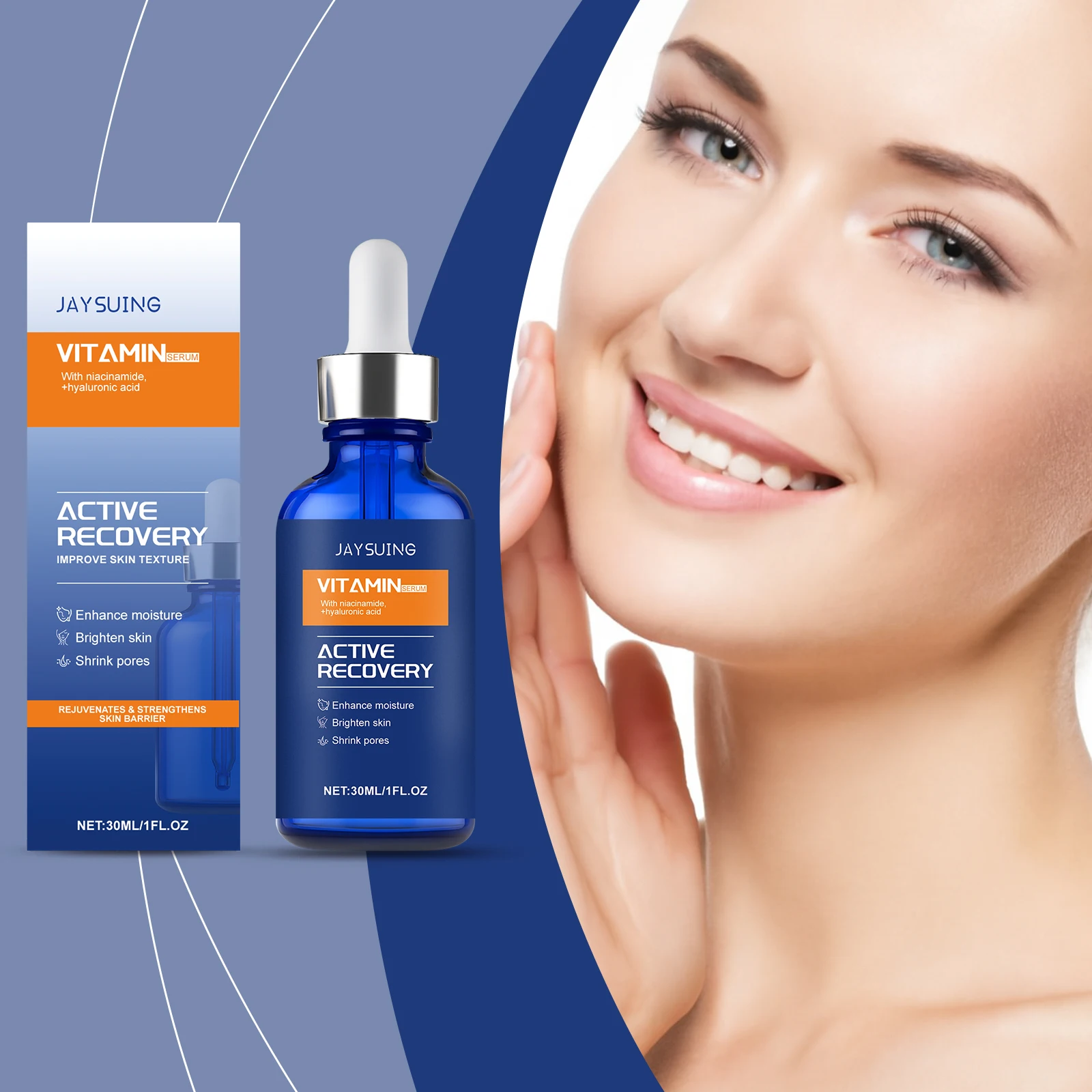 

Vitamin C Face Essence Reduce Dullness Brighten Skin Repair Skin Barrier Shrink Pores Reduce Fine Lines Hyaluronic Acid Serum