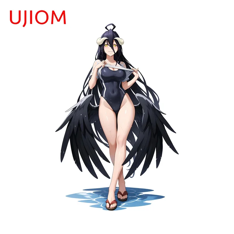 UJIOM Overlord Sexy Albedo Wall Sticker Sexy Devil Girl Wings Anime Figure Graphics Decal Kitchen Cupboard Vinyl Decoration