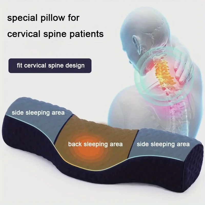 

Neck Pillow Neck Care, Comfortable Memory Cotton Pillow Core, Soothing Shoulder and Neck, Suitable for Travel or Camping Anywher