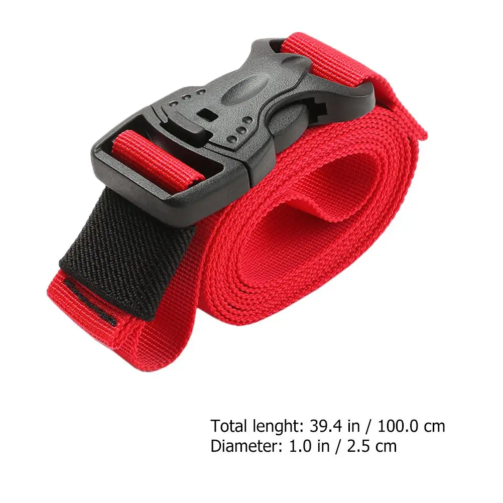 5pcs Outdoors Supplies Nylon Buckle Strap red Luggage Cargo Straps Cable Ties length Adjustable webbing strap for Travel bag