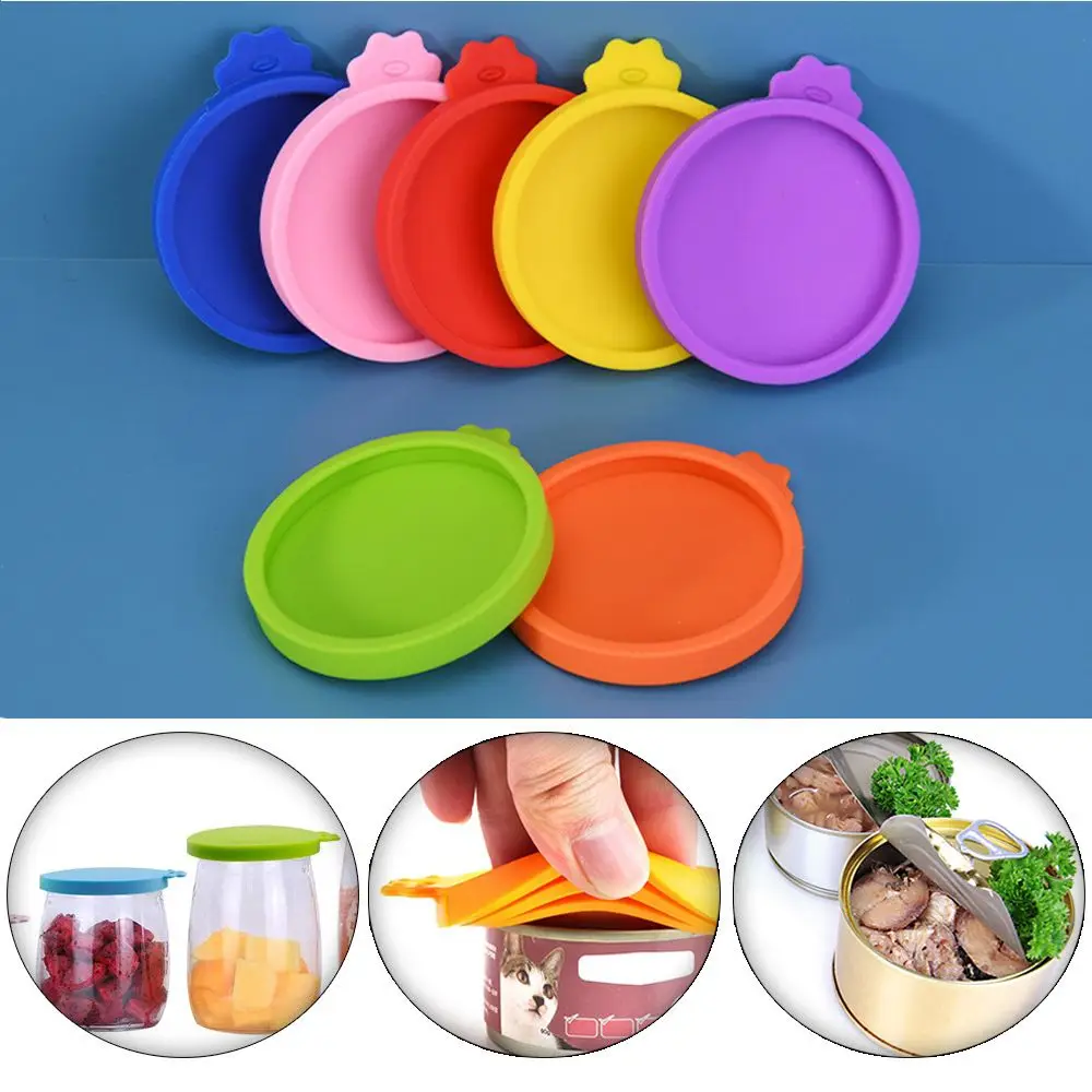 

Reusable Pet Supplies Box Cover Food Tin Cover Pet Can Covers Fresh-keeping Lid Silicone Can Lid