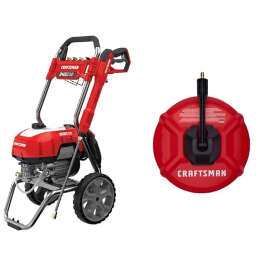 

Electric Pressure Washer 2400-PSI Corded CMEPW2400 with 12 in Surface Cleaner Pressure Washer Accessory (CMZPWSC100)