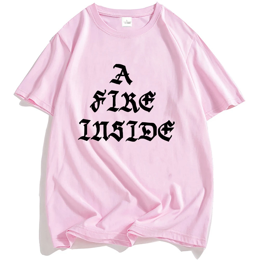 AFI Faces Ivory Tee A Fire Inside Letter Print T-shirt Summer Cotton Men Women Tshirts Fashion Unisex Streetwear Hip Hop TShirt