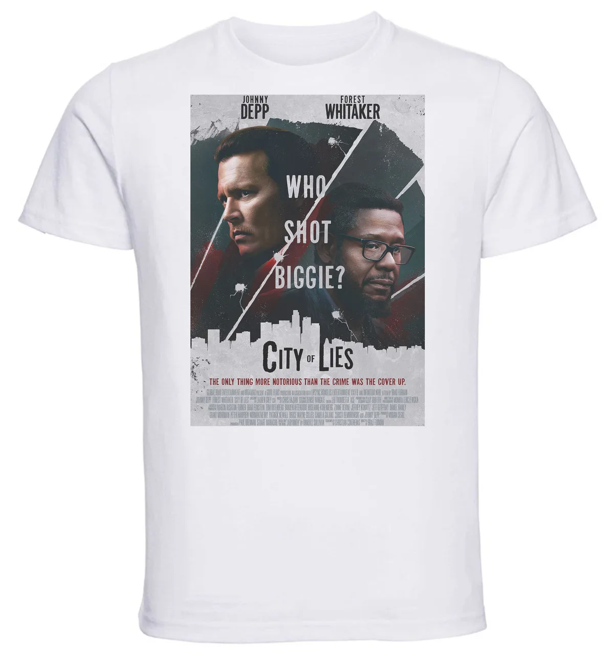 

T-shirt Unisex - White - City Of Lies Playbill