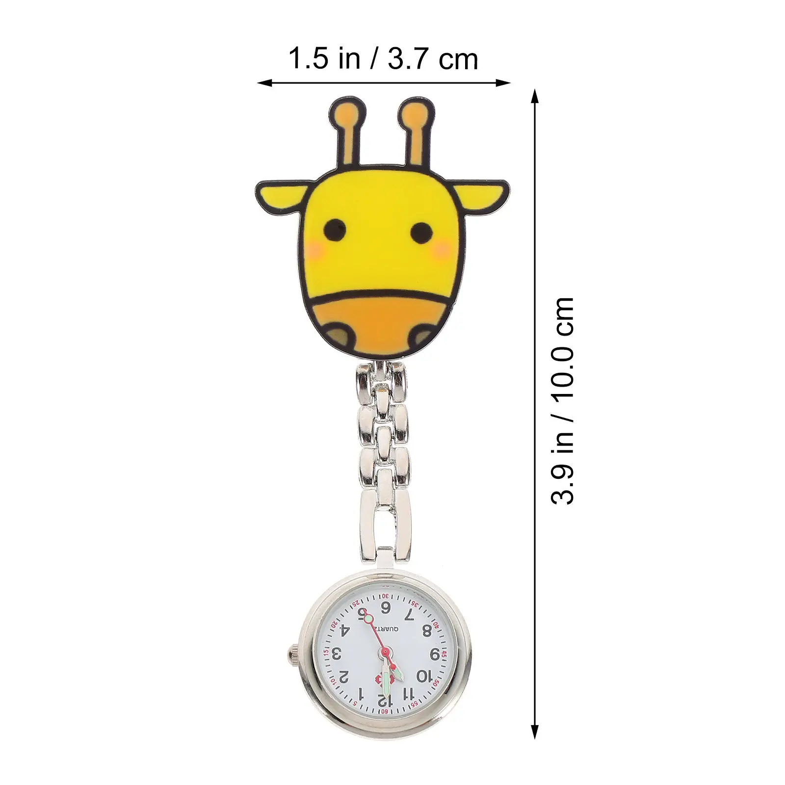 1Pcs Nurse Watch Cartoon Pattern Quartz Hanging Fob Practical Nurse Pocket Watch Clinic Staff Gift Hanging Fob Watches