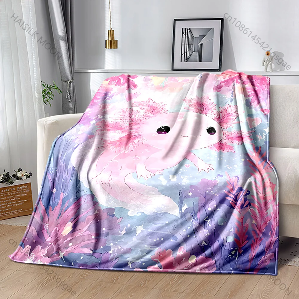 Cute pink aquatic creature Print Adult Children Warm Blankets Home Travel Car Soft and Comfortable Suitable for all seasons