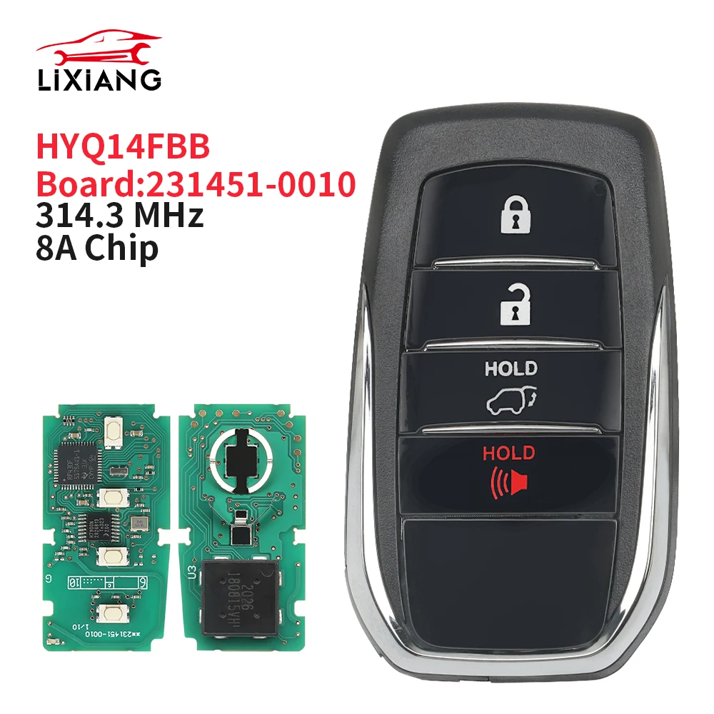 LIXIANG HYQ14FBB 8A Chip 314.3MHz 231451-0010 Board Car Remote Key For Lexus RX350 RX450H 2016 2017 2018 2019 2020