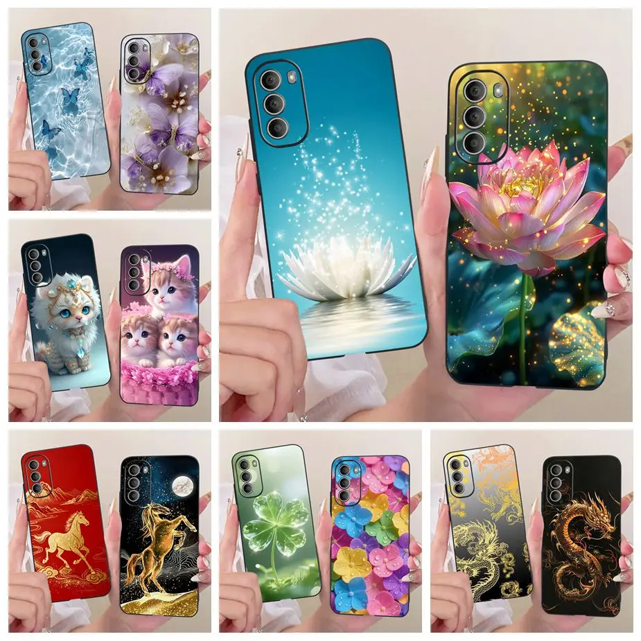 Funda de silicona suave con diseño de loto de lujo para Motorola Moto G51, Moto G71 5G, Moto G31, G 51, MotoG51, MotoG71 5G