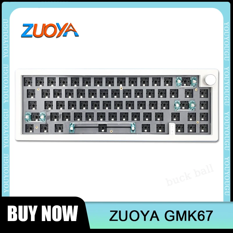 

Zuoya Gmk67 Wireless Mechanical Keyboard Gasket Kit Rgb Backlit Bluetooth 2.4g Wireless 3 Mode Hot Swappable Customized Keyboard