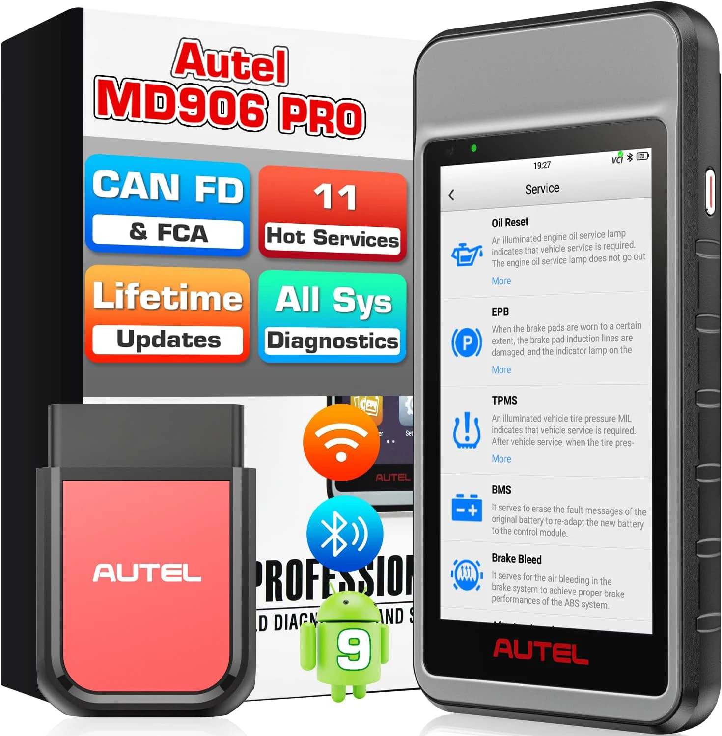 Autel MaxiDiag MD906 PRO Auto Scanner Tools Car Diagnostic Tool OBD2 Code Reader with CAN FD Upgraded of MD806PRO MD808PRO