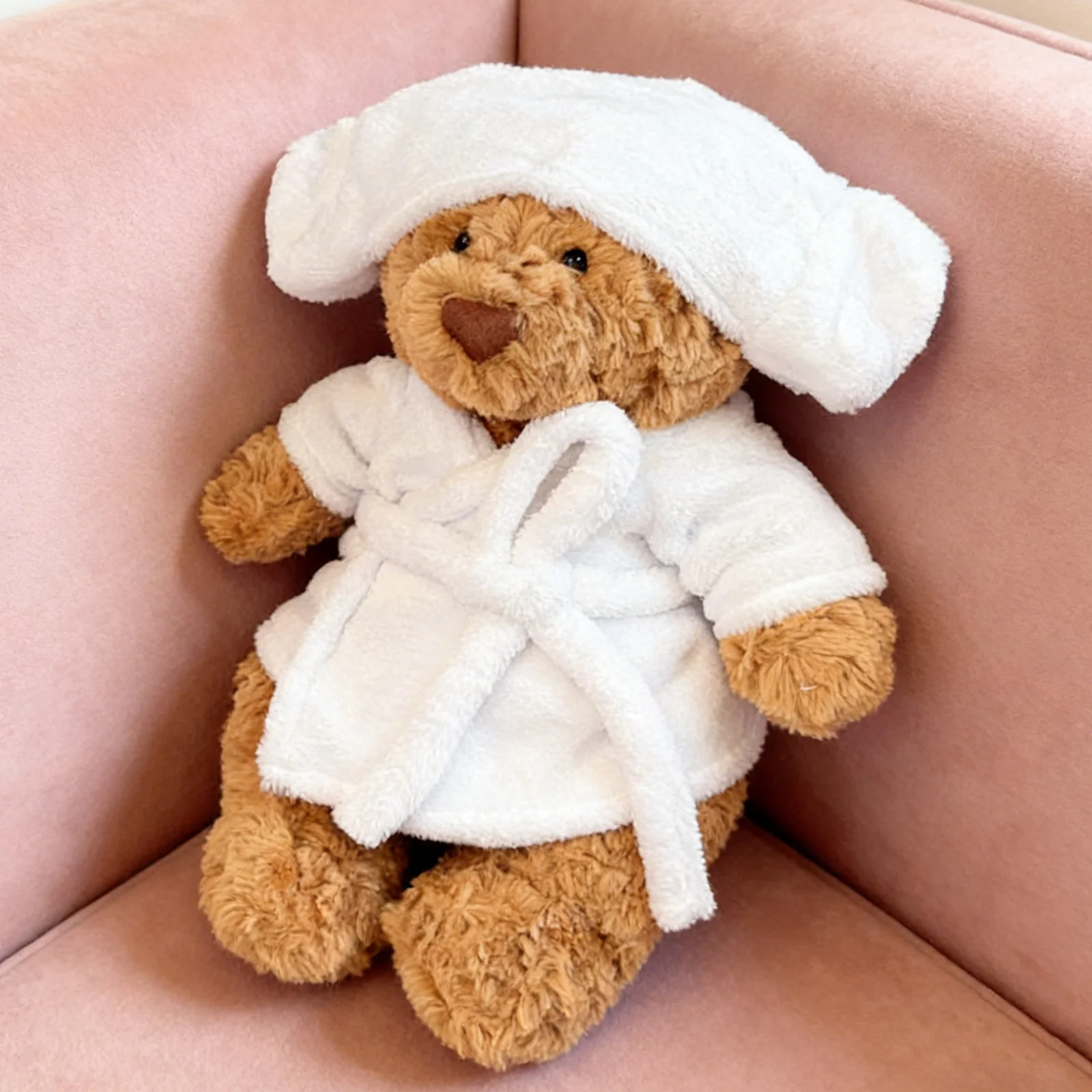 1Set Gezellige Mini Beer Gewaad Set Voor 28Cm Knuffels Poppenhuis Nachtkleding Lounge Wear Kerst Kostuum Draagbare fantasiespel