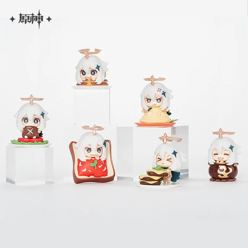 

Genshin Impact Anime Figures Paimon Food Themed Blind Box Collection Model Tabletop Decoration Children Toys Surprise Gift