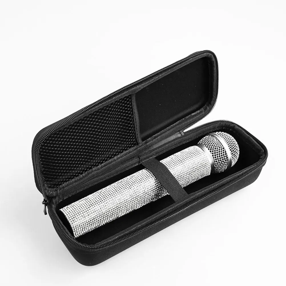 

2Pcs Shockproof Microphone Storage Bag Eva Hard Case for Condenser Mic Portable Travel Organizer with Zipper Interior Divider
