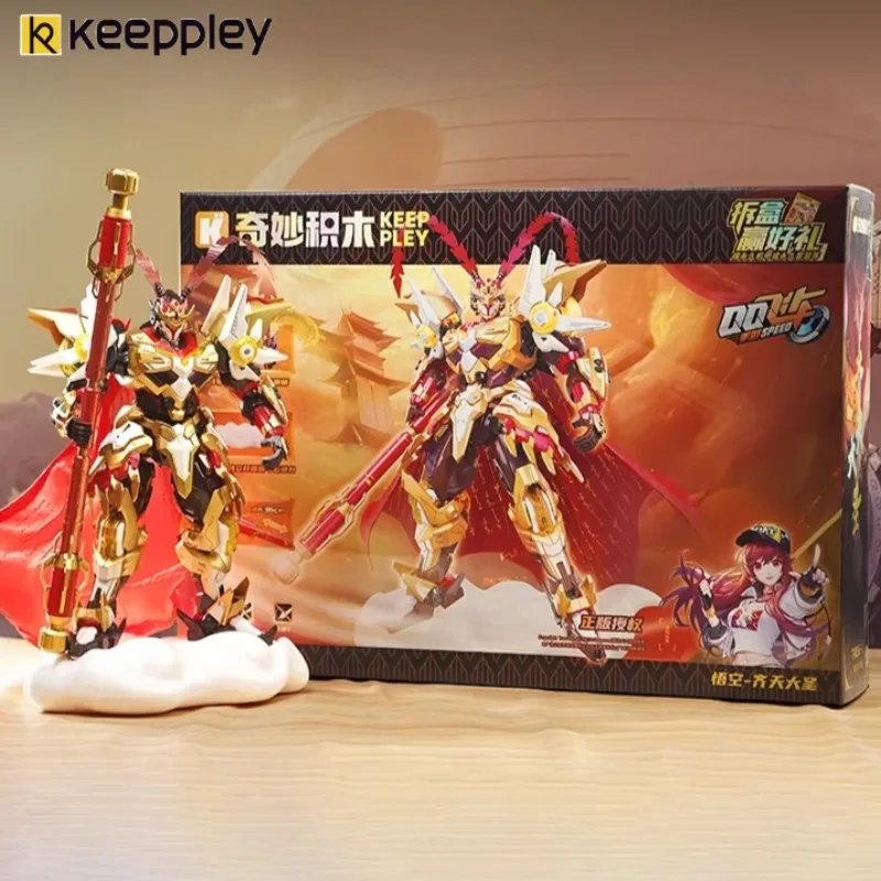Keeppley Fliegendes Auto Sun Wukong Großer Weise, der dem Himmel entspricht Serie Bausteine Spielzeug Sammlermodelle Ornamente Feiertagsgeschenke