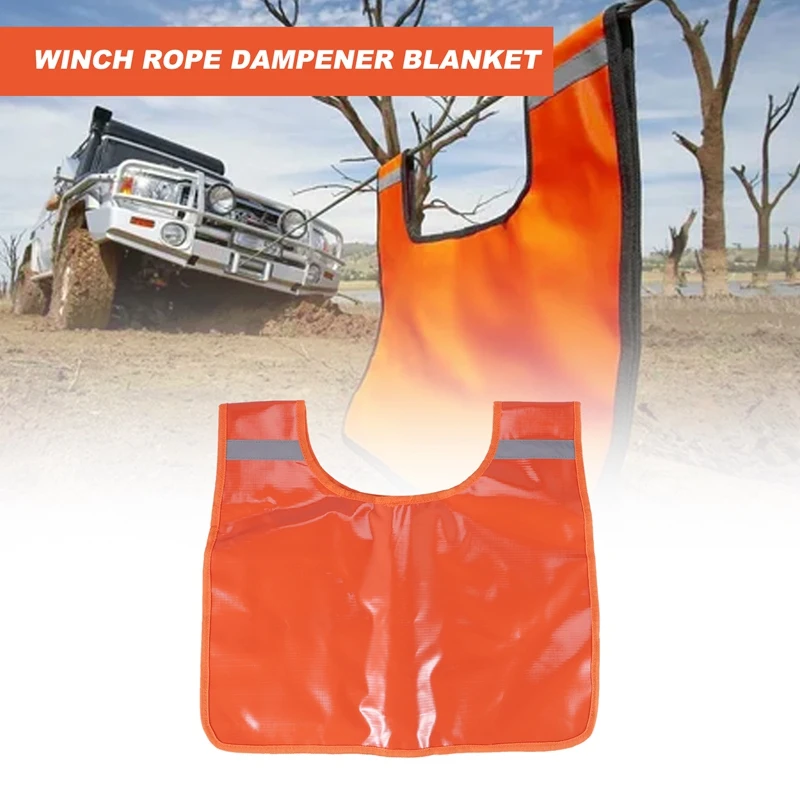 

Plus+ Strong Durable PVC Winch Rope Damper Blanket With Pocket Waterproof Winch Cable Damper Blanket