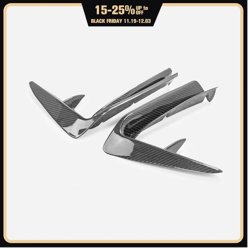 

FOR Honda Civic Type-R FL5 dry carbon fiber car accessories front bumper side cover (Stick on type)